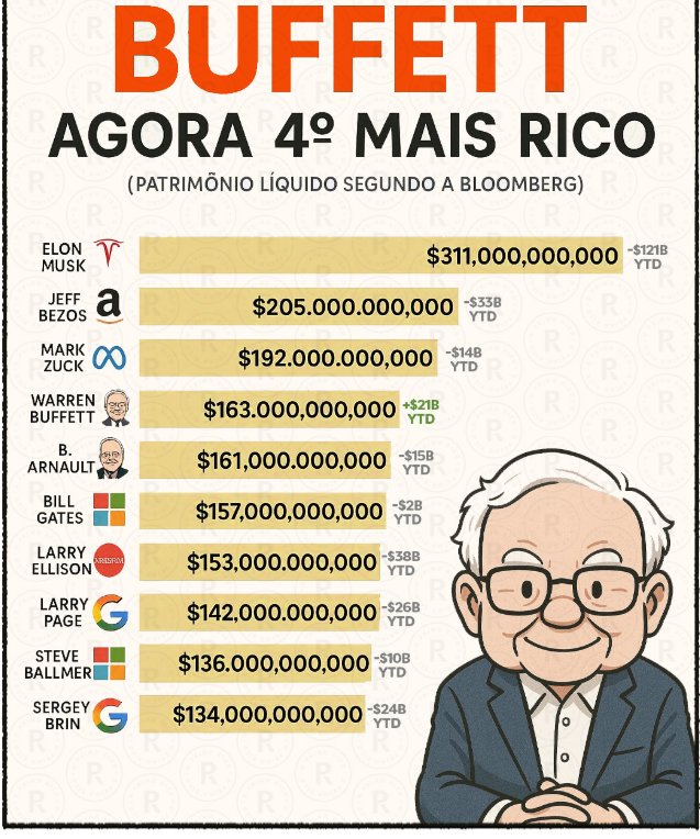 Satoshi Nakamoto pode passar Warren Buffett