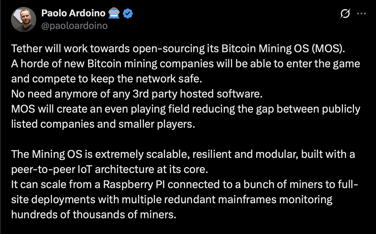 CEO da Tether.