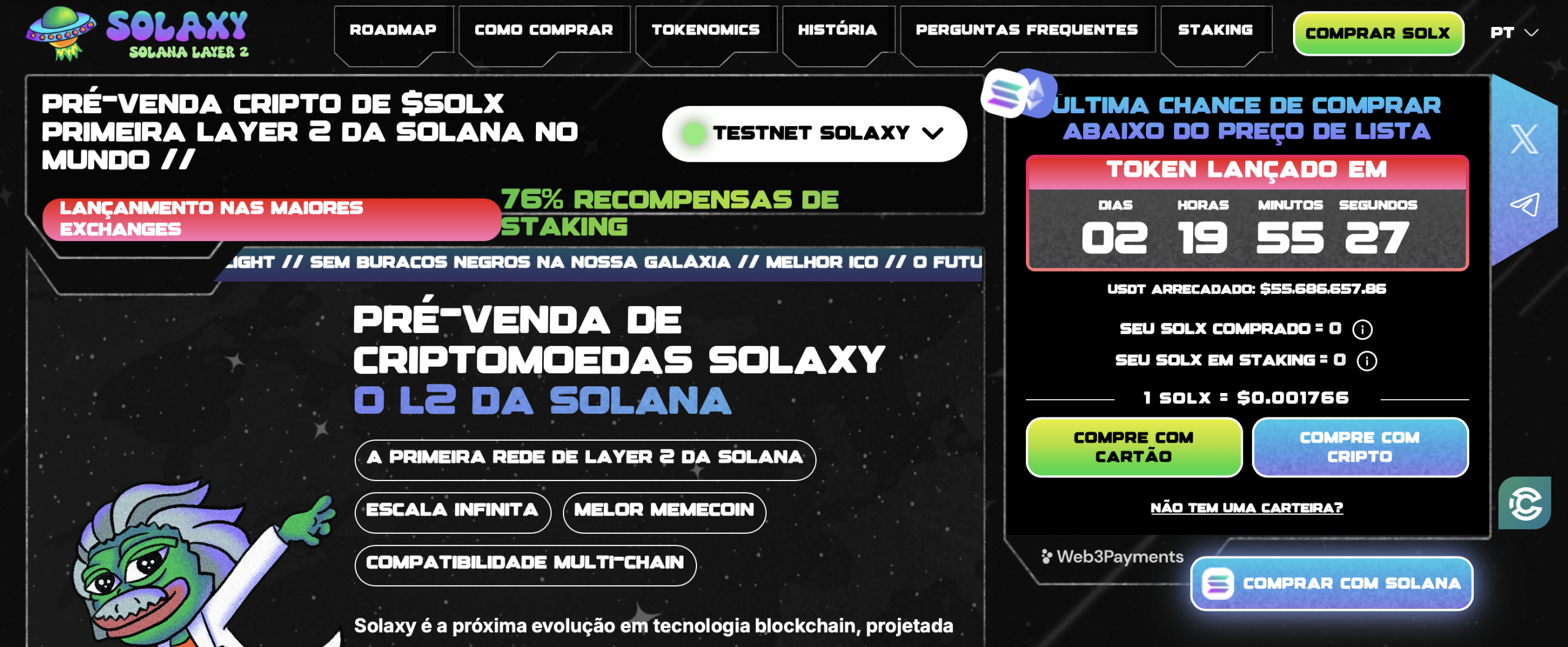 Pré-venda Solaxy.