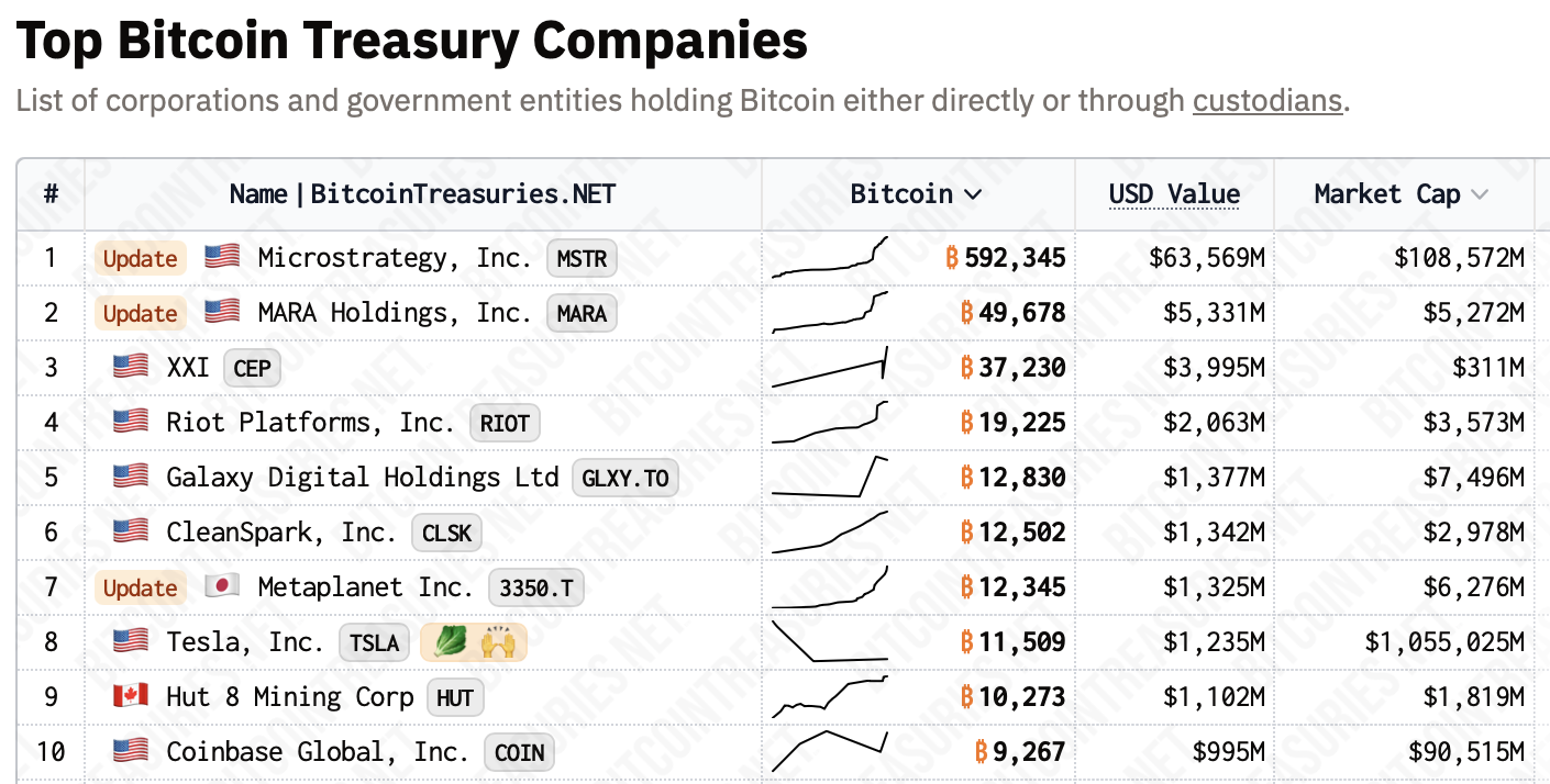 Bitcoin Treasury Companies.