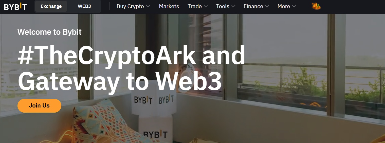 screenshot do website da corretora bybit 
