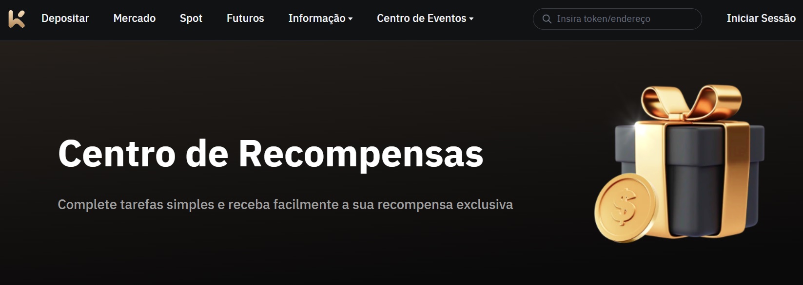 foto do centro de recompensas da corretora kcex