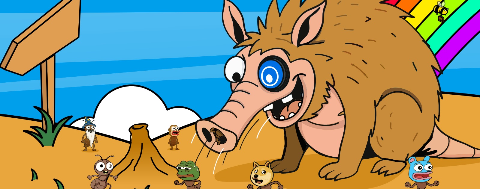 Animal que representa a snorter bot, robo de trading de memecoins