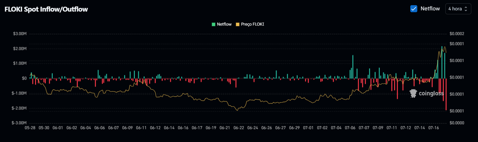 FLOKI Spot Inflow/Outflow