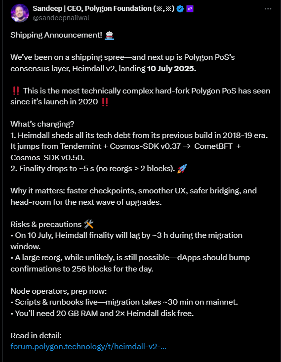Polygon hard fork