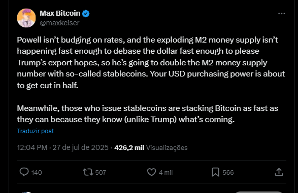 Trump e stablecoins