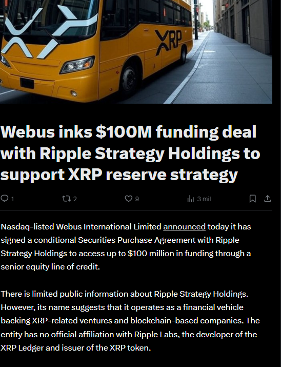 XRP como reserva estratégica
