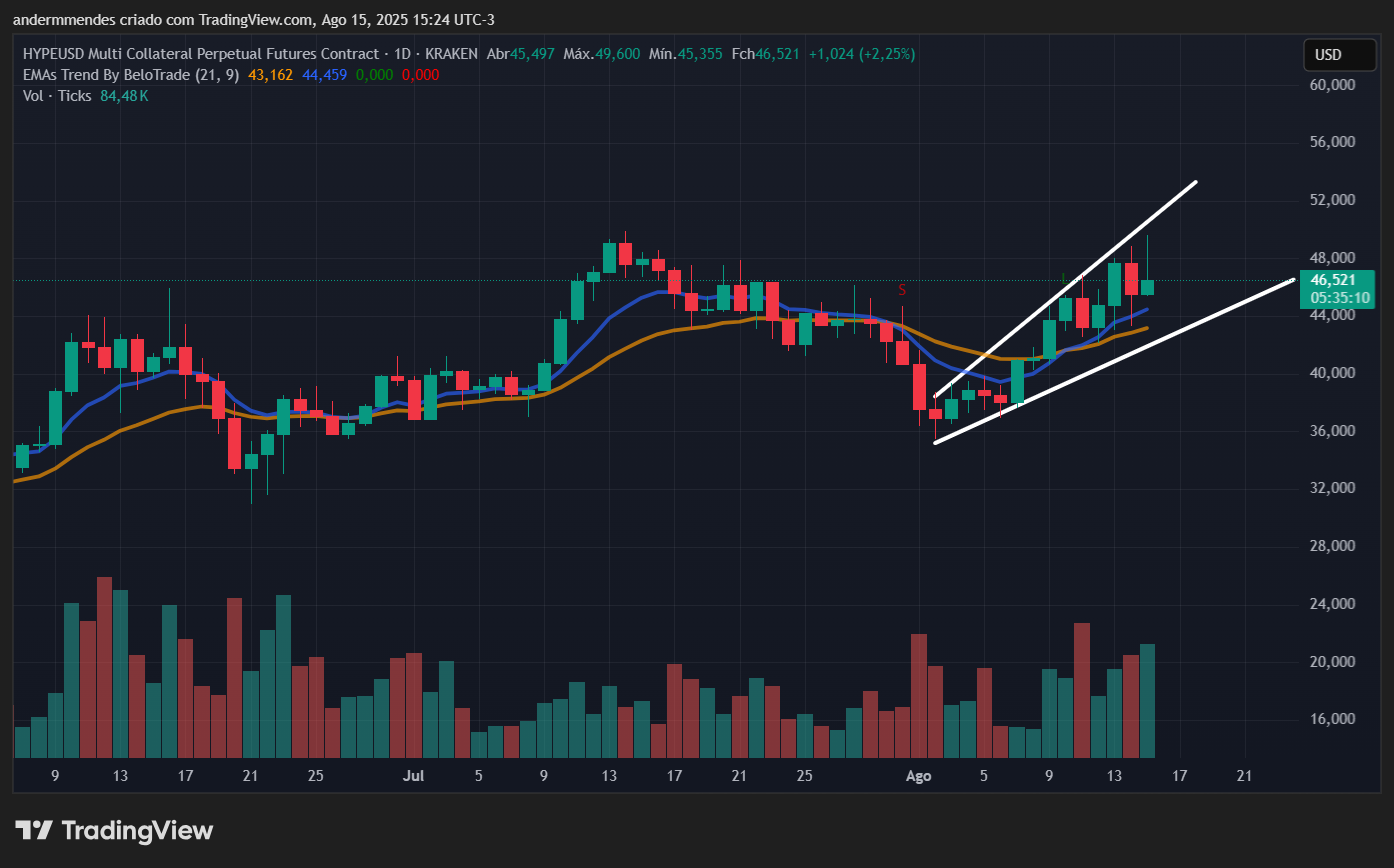 Gráfico do Hyperliquid (HYPE) no TradingView