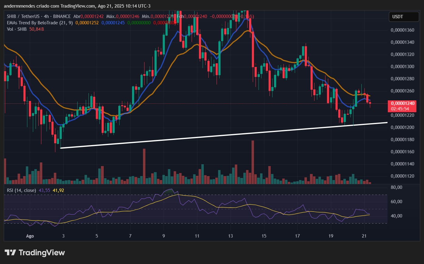 Gráfico da Shiba Inu (SHIB) no TradingView
