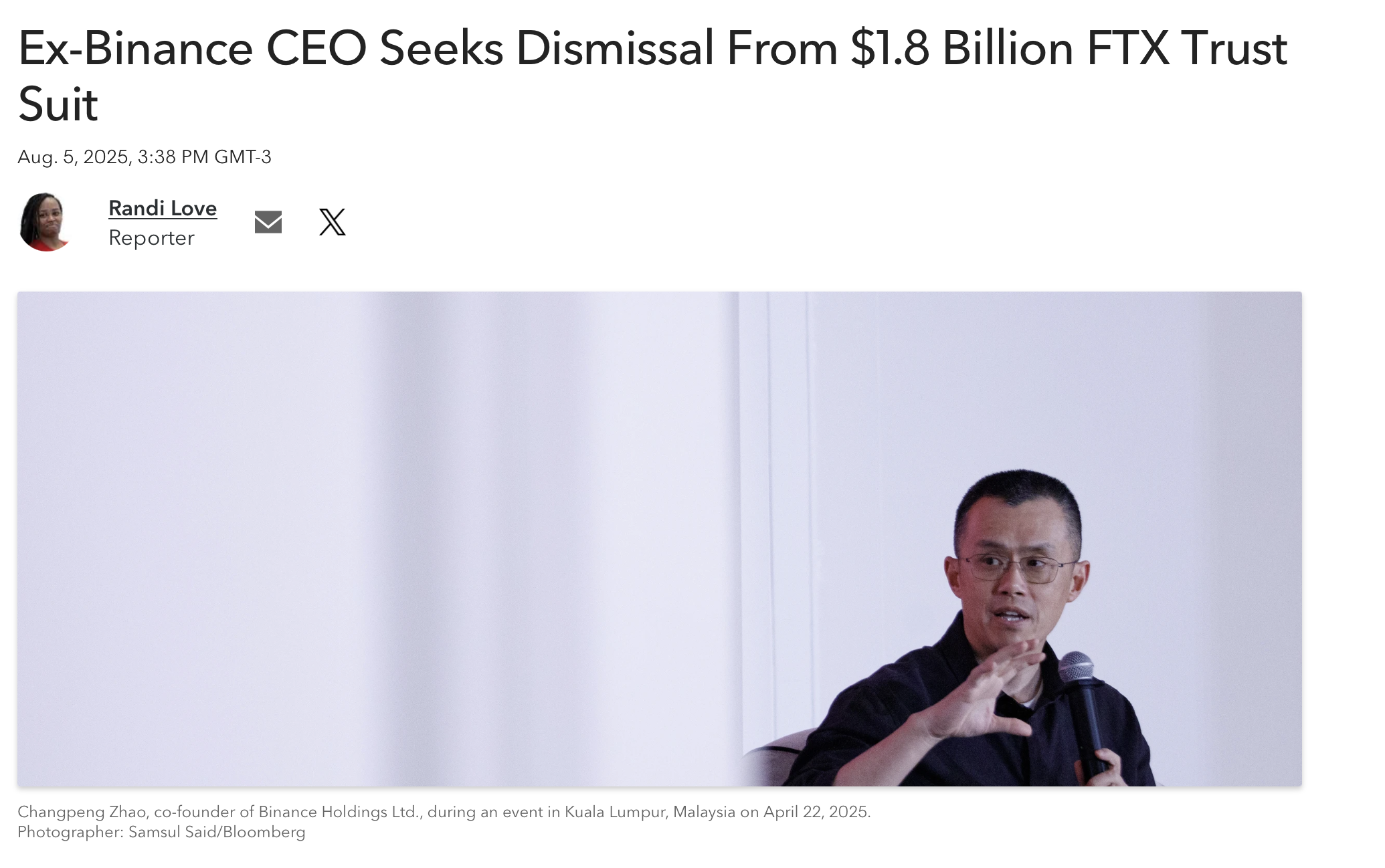 FTX vs Binance.