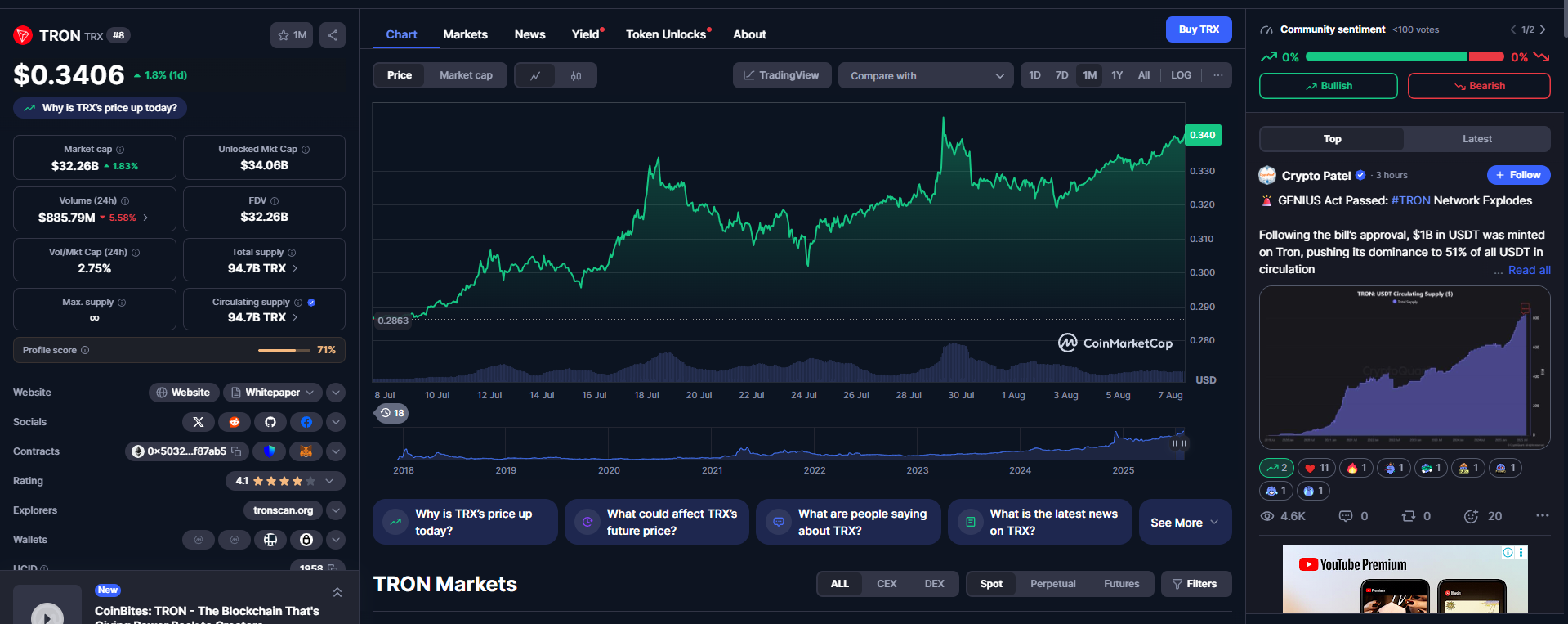 Tron criptomoeda