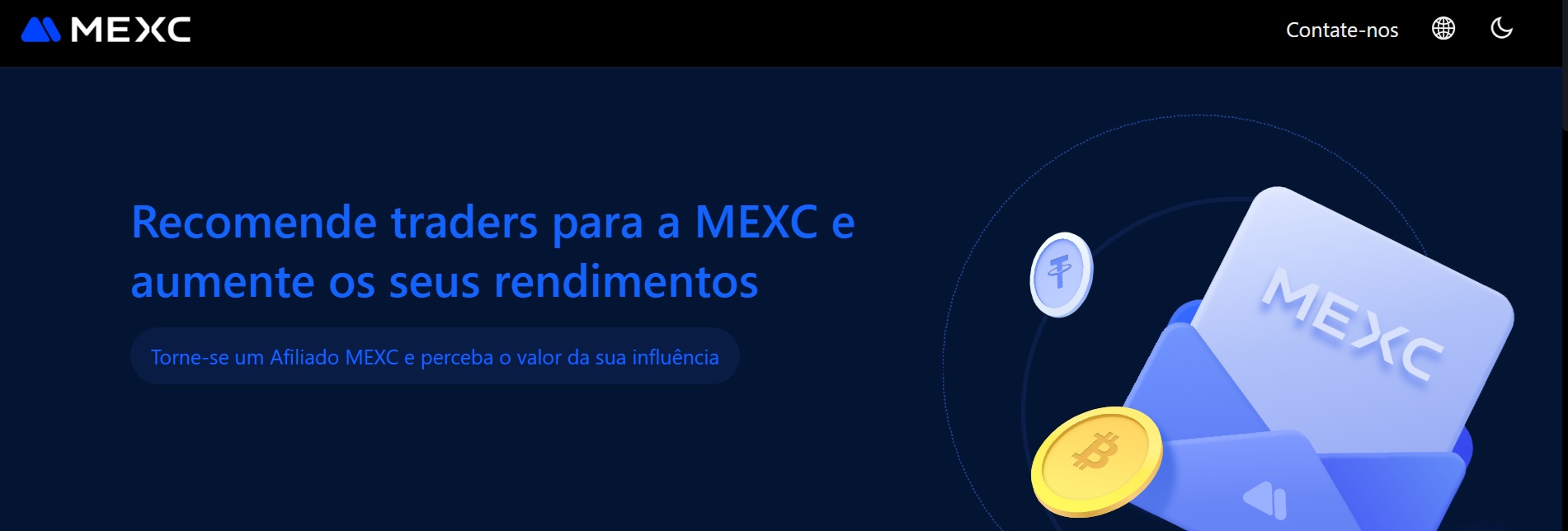Corretora com programa de afiliados mexc
