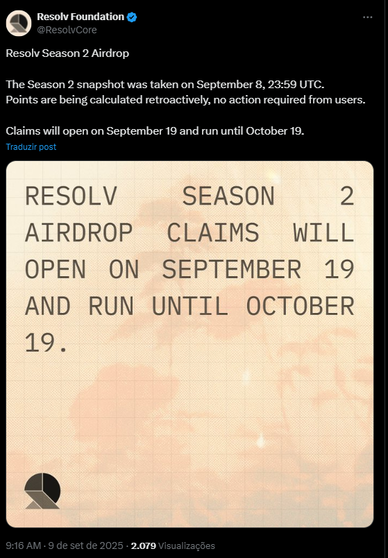 Airdrop Resolv