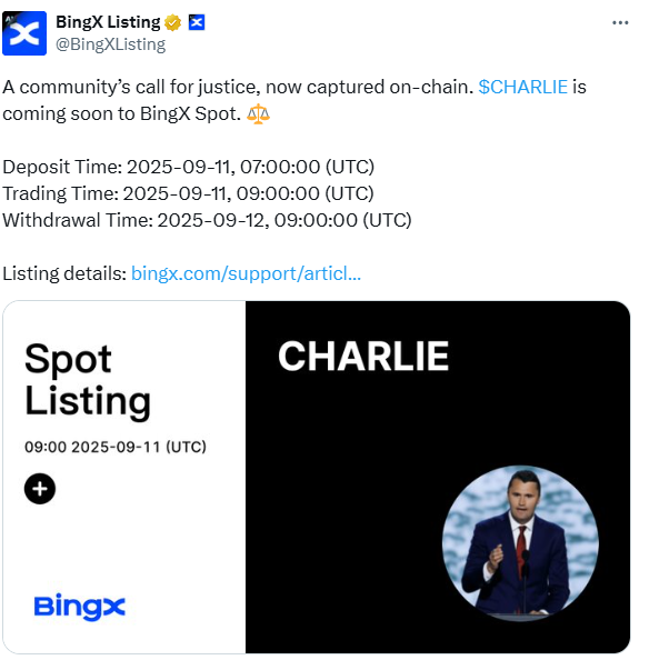 Memecoin ativista Charlie Kirk