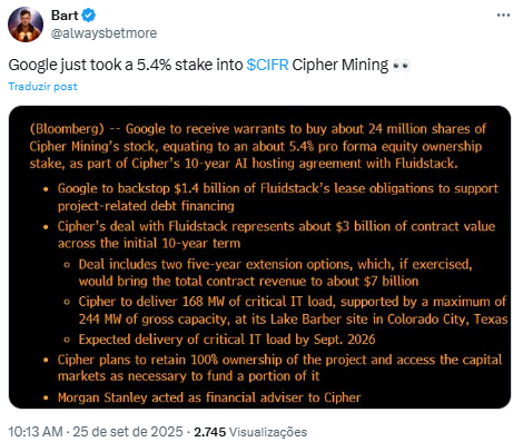 google e mineração de bitcoin