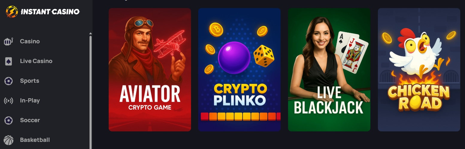 casino instant cripto