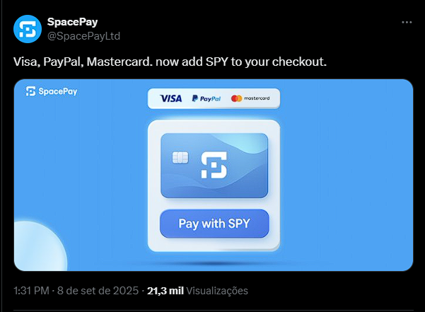 SpacePay pagamentos com criptoativos