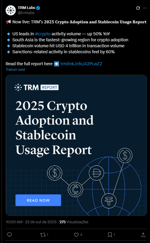 Crescimento stablecoins