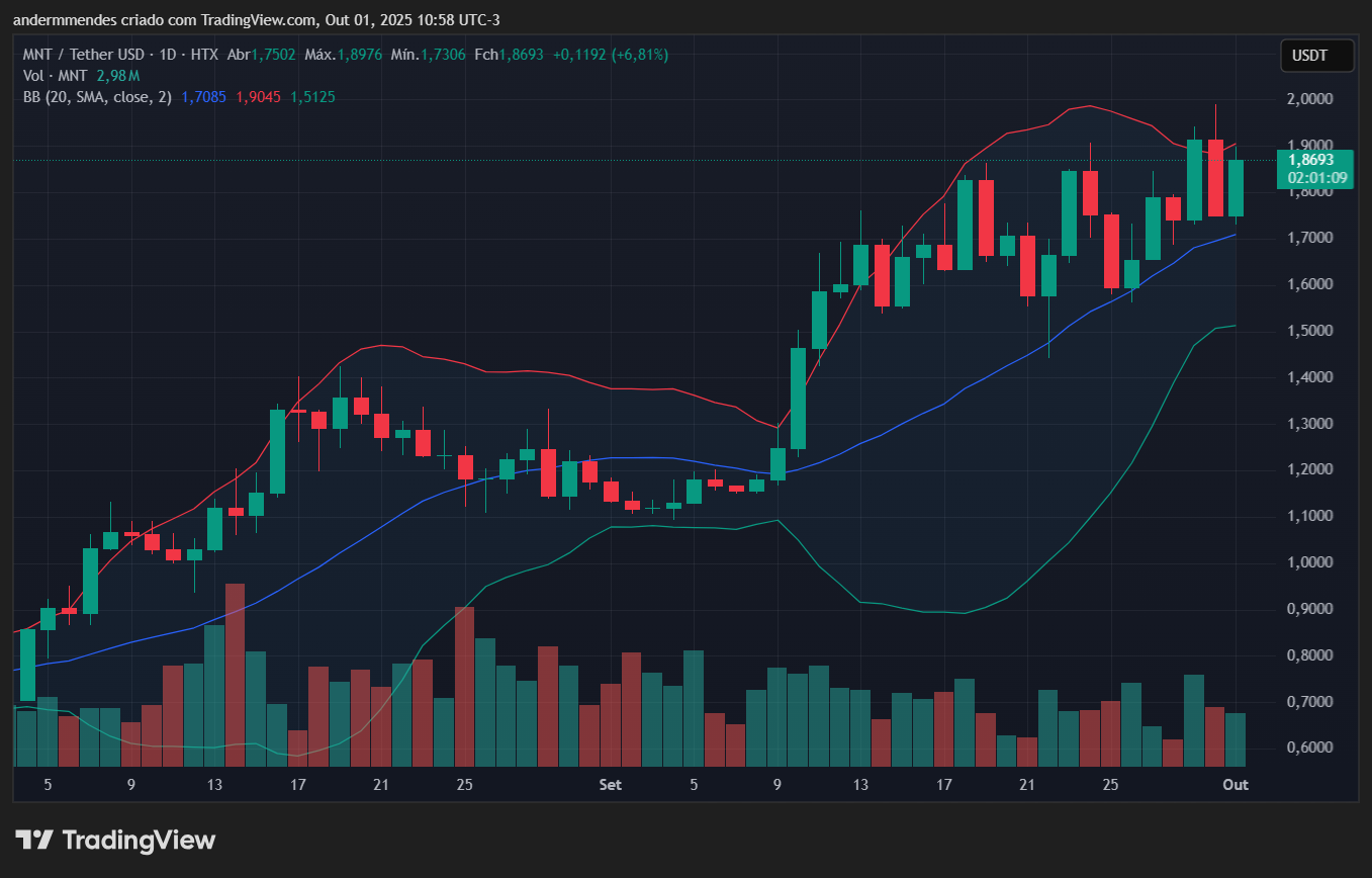 Gráfico do Mantle (MNT) no TradingView
