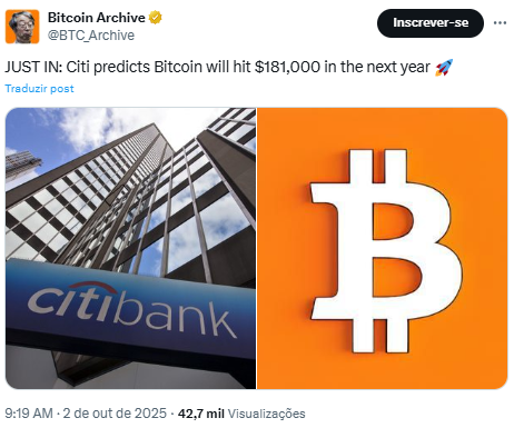 Previsão para Bitcoin e Ethereum - Fonte: Bitcoin Archive