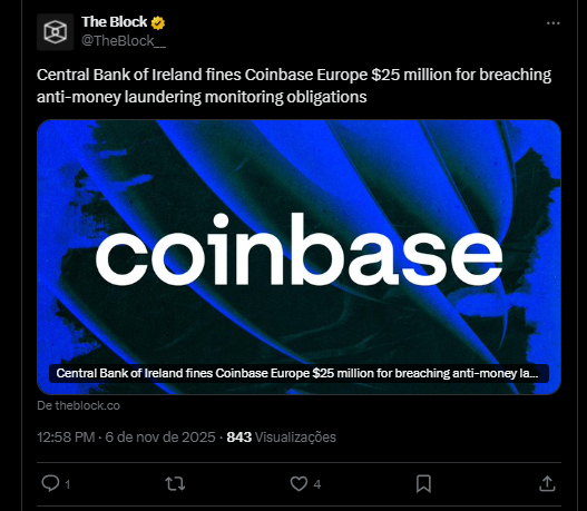 Coinbase lavagem