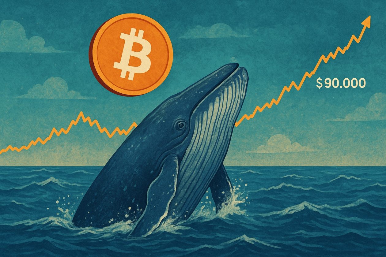 Pela primeira vez em meses, baleias estão acumulando Bitcoin acima de US$ 90 mil