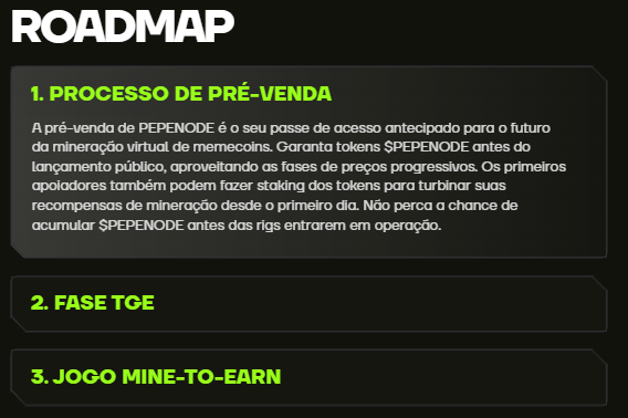 Roadmap PEPENODE