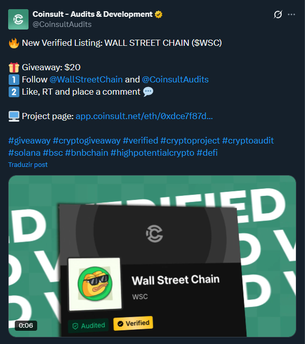 Melhor criptomoeda para comprar hoje: Wall Street Chain ($WSC) tem potencial de valorização de 100x