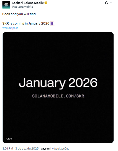 Anúncio do token SKR