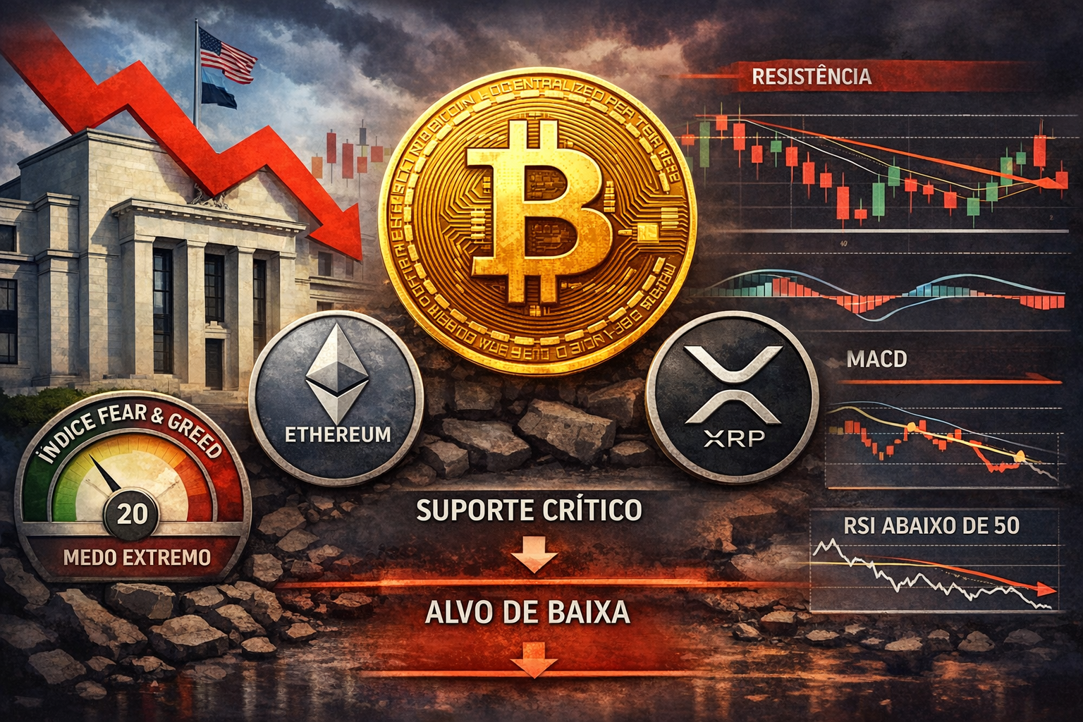Bitcoin Hoje 27/01/26: BTC, ETH e XRP oscilam com Fed e macro volta a pesar