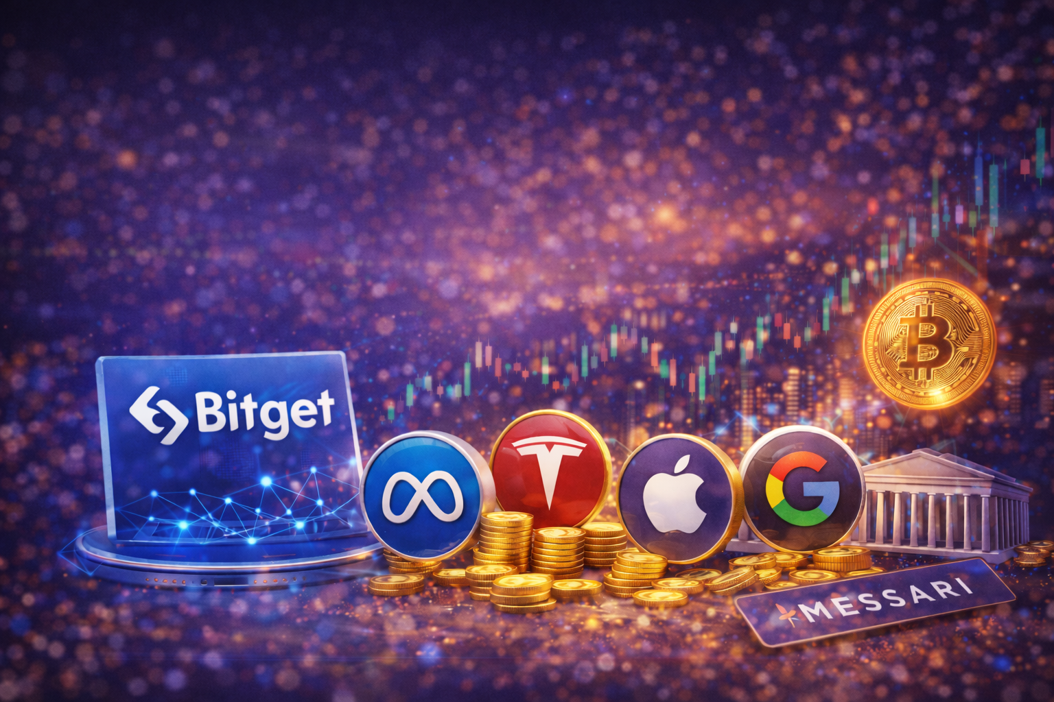 Bitget escala ações tokenizadas a US$ 18 bilhões e atrai institucionais