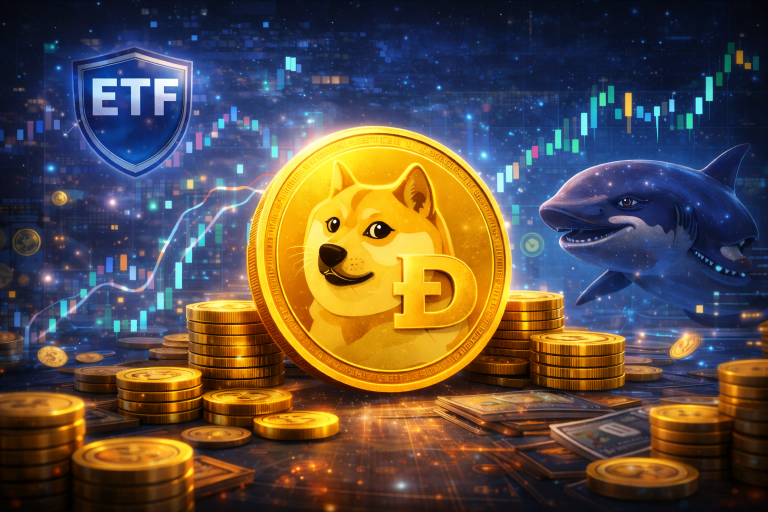 Dogecoin consolida alta após disparar 30% com ETF e memecoins