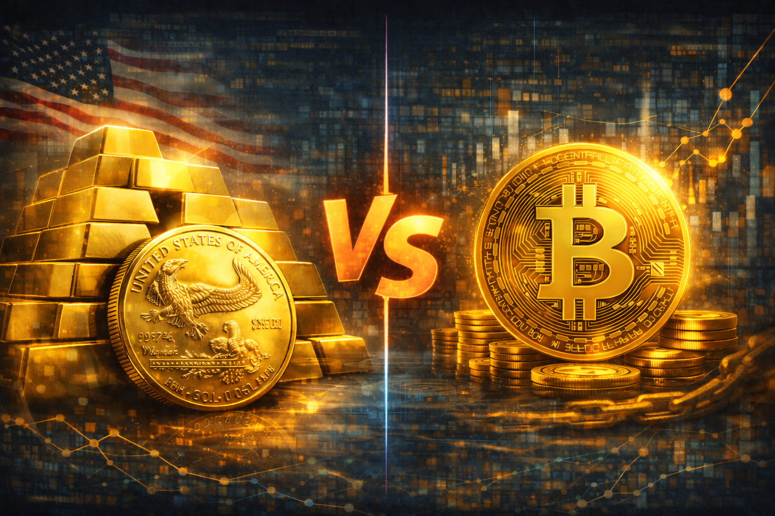 Bitcoin fica atrás do ouro em 2026, apesar de força dos ETFs