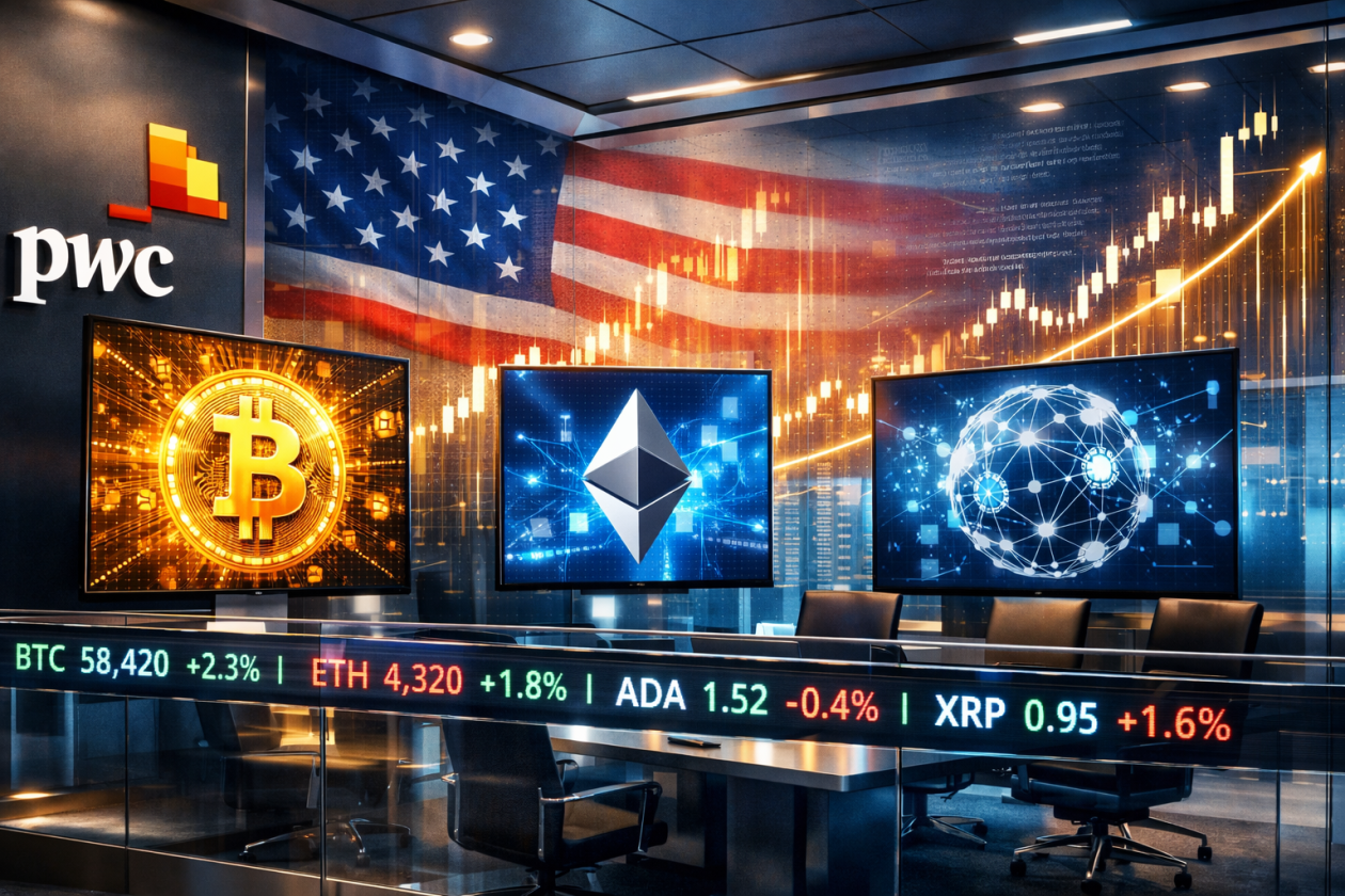 PwC acelera expansão no setor cripto após nova postura regulatória dos EUA
