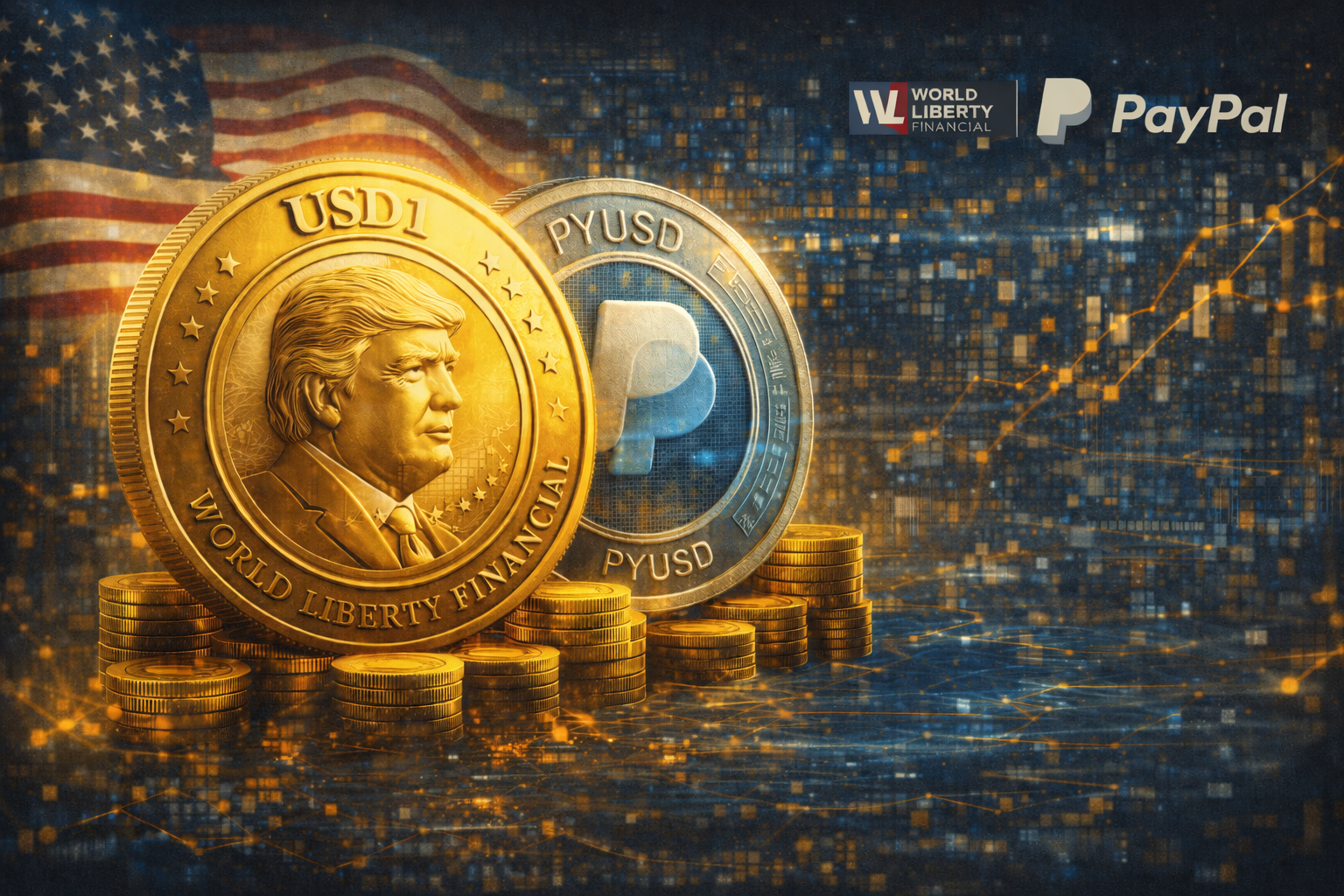 Stablecoin USD1 ligada a Trump supera PYUSD e atinge US$ 4,9 bilhões