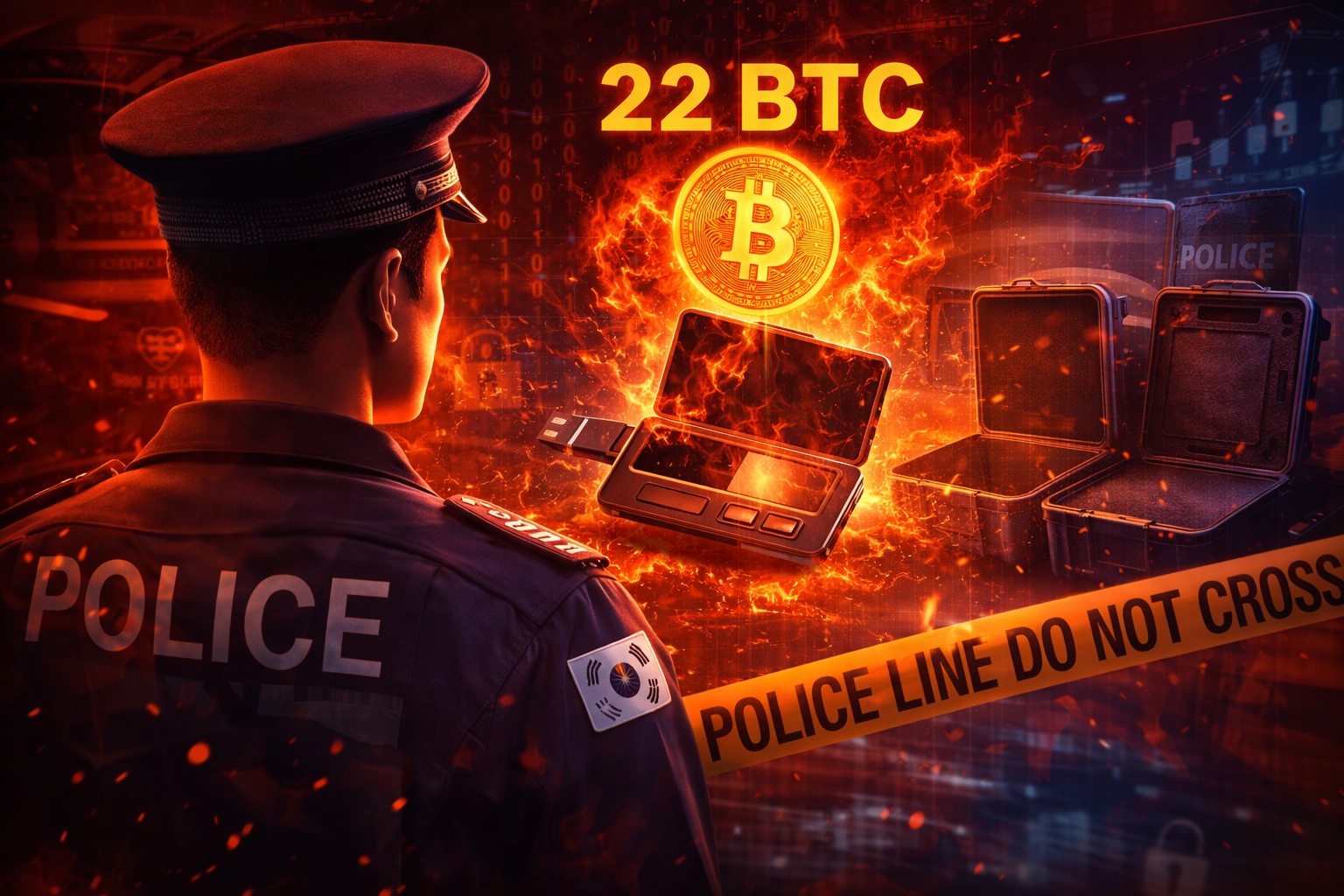 Polícia da Coreia do Sul perde Bitcoin apreendido mantido em cold wallet desde 2021