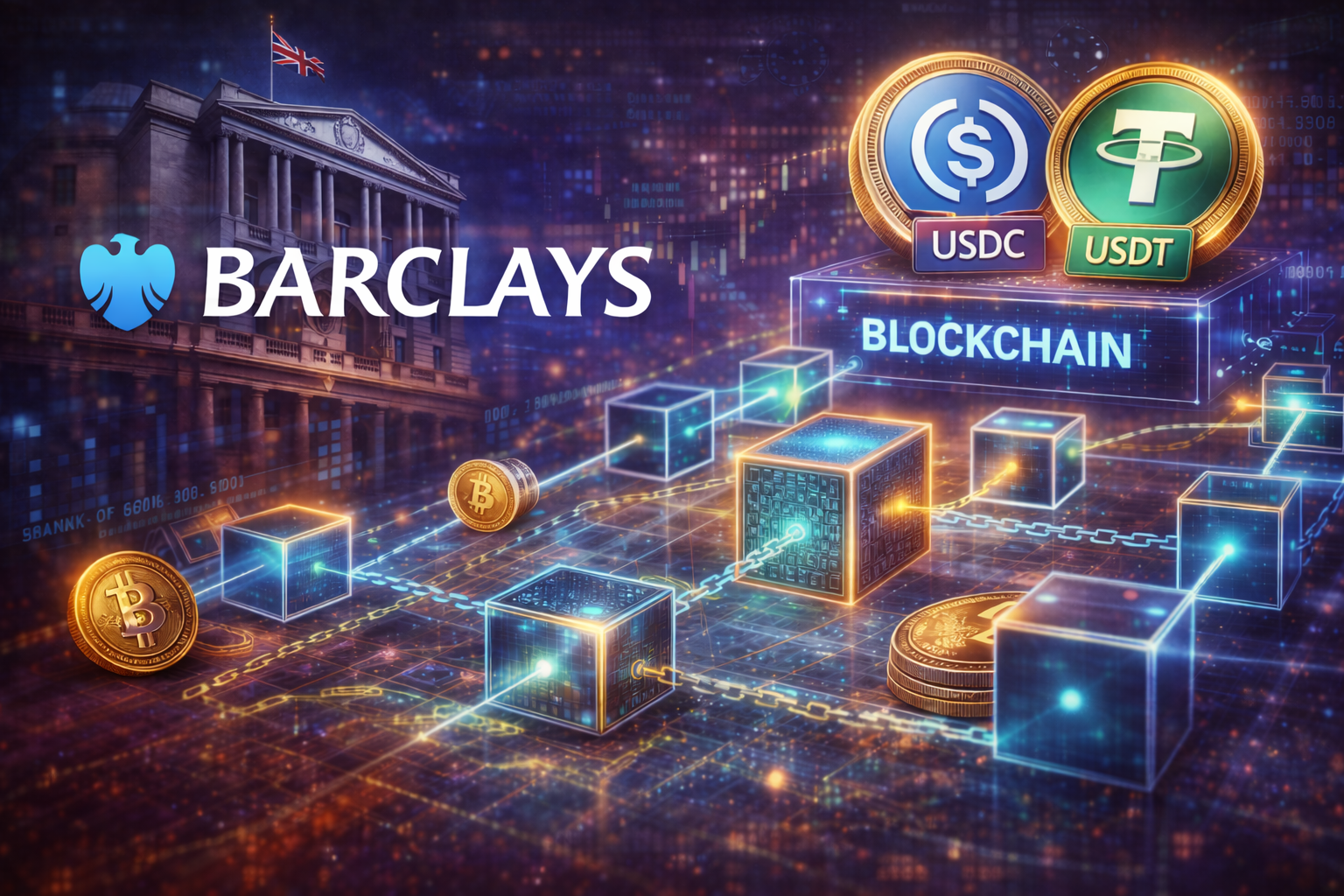 Barclays estuda blockchain para liquidação enquanto bancos avançam em stablecoins