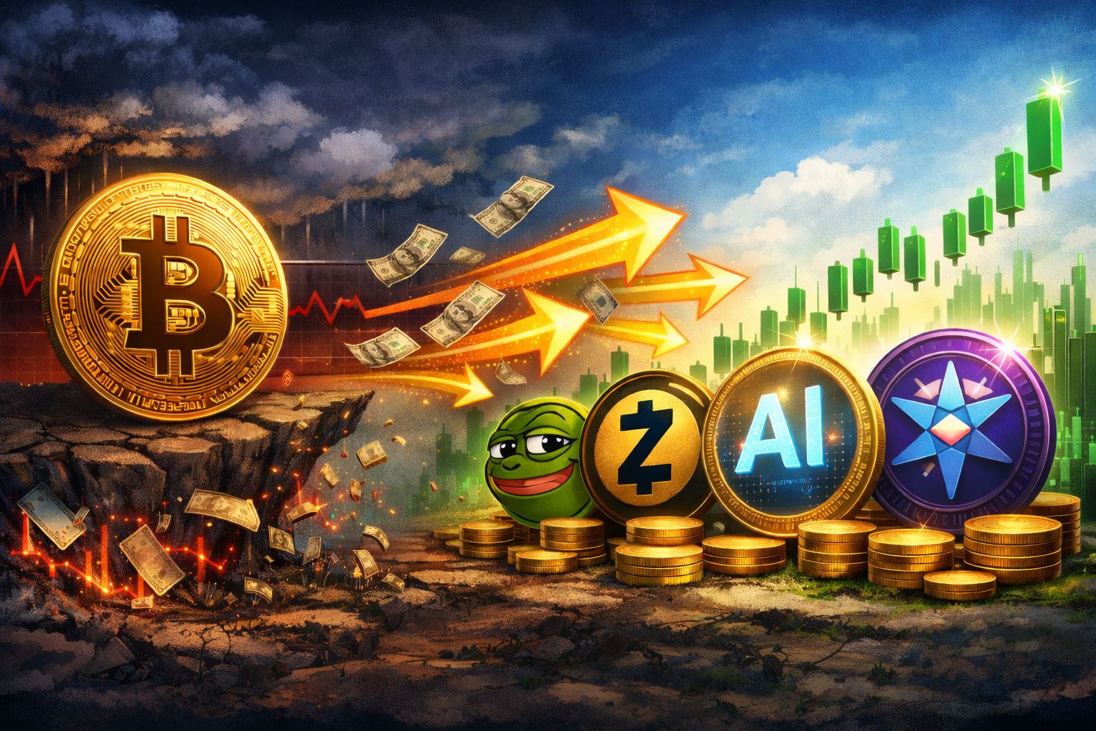 Traders rotacionam para altcoins enquanto Bitcoin