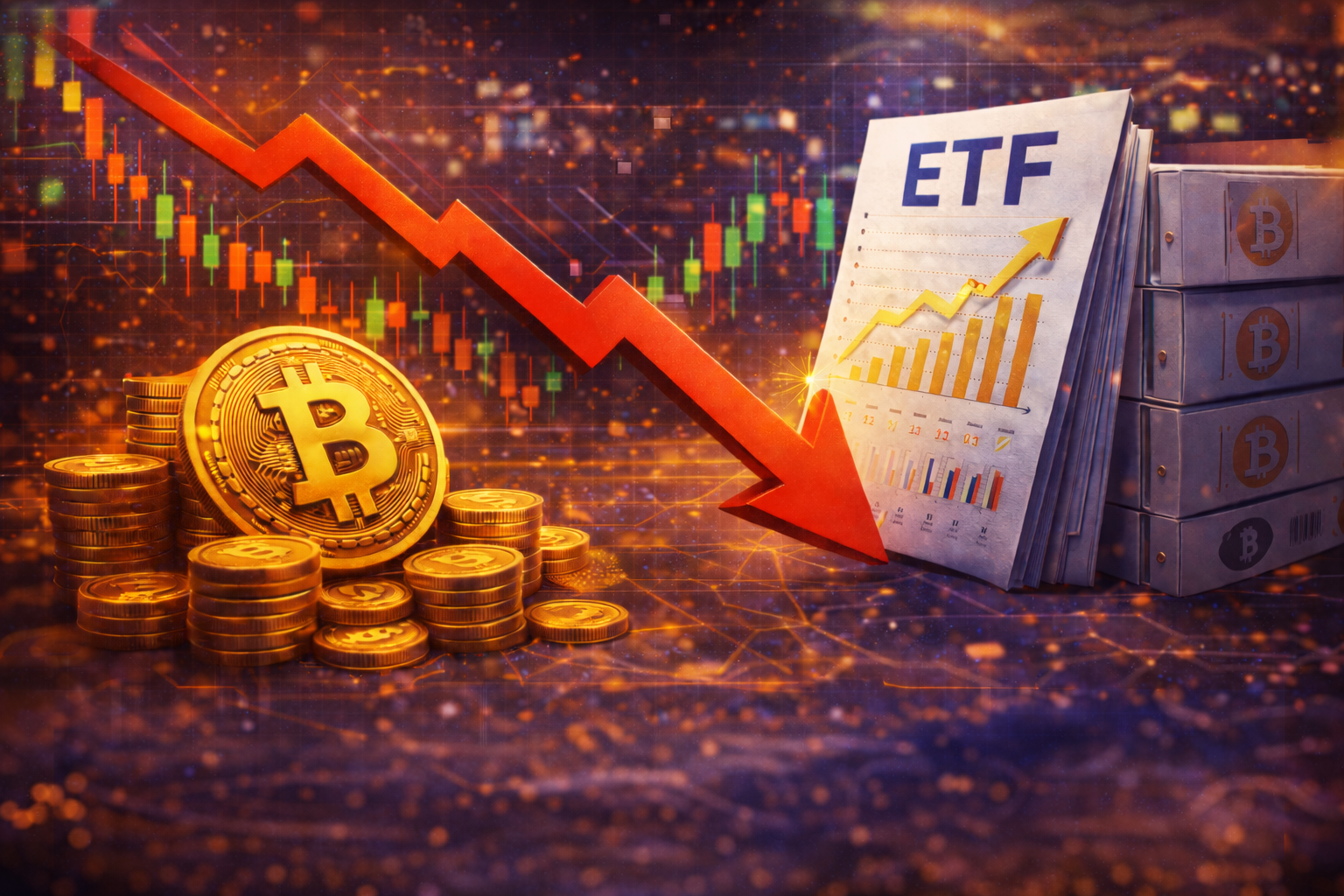 ETFs de Bitcoin mostram resiliência apesar da queda de 40% no preço do BTC