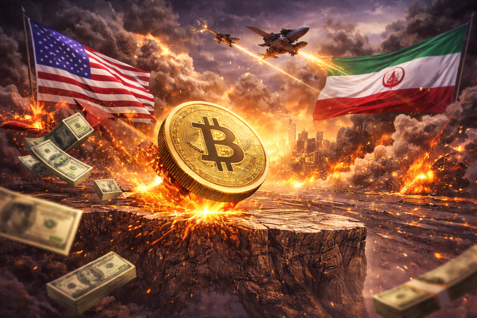 Bitcoin pode despencar se EUA atacarem Irã: analistas alertam para volatilidade