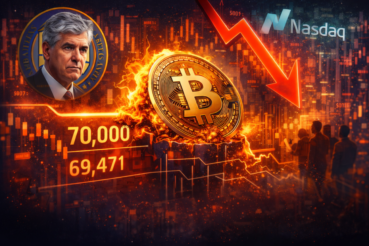 Bitcoin cai abaixo de US$ 70 mil após fala dura do Tesouro dos EUA