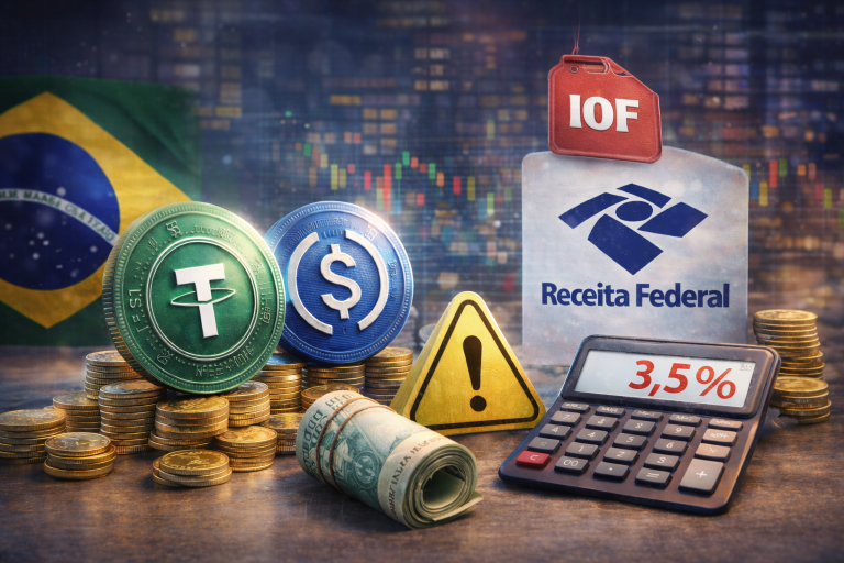Brasil estuda imposto de 3,5% sobre compra e remessas com stablecoins como USDT e USDC