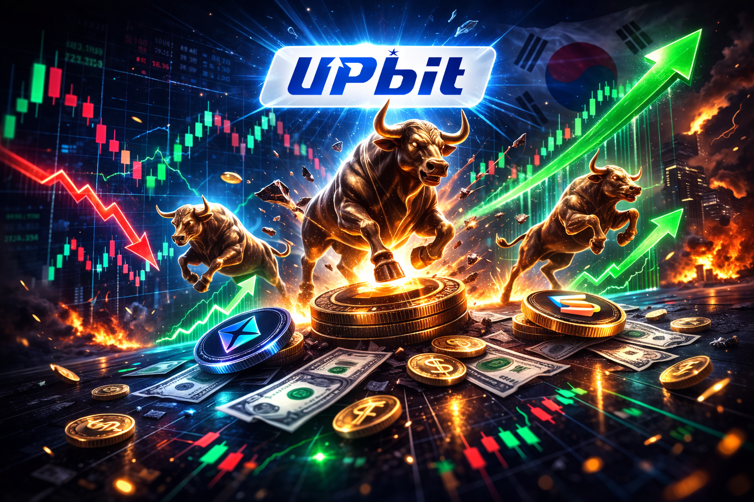 Listagens na Upbit disparam altcoins com ganhos de dois dígitos