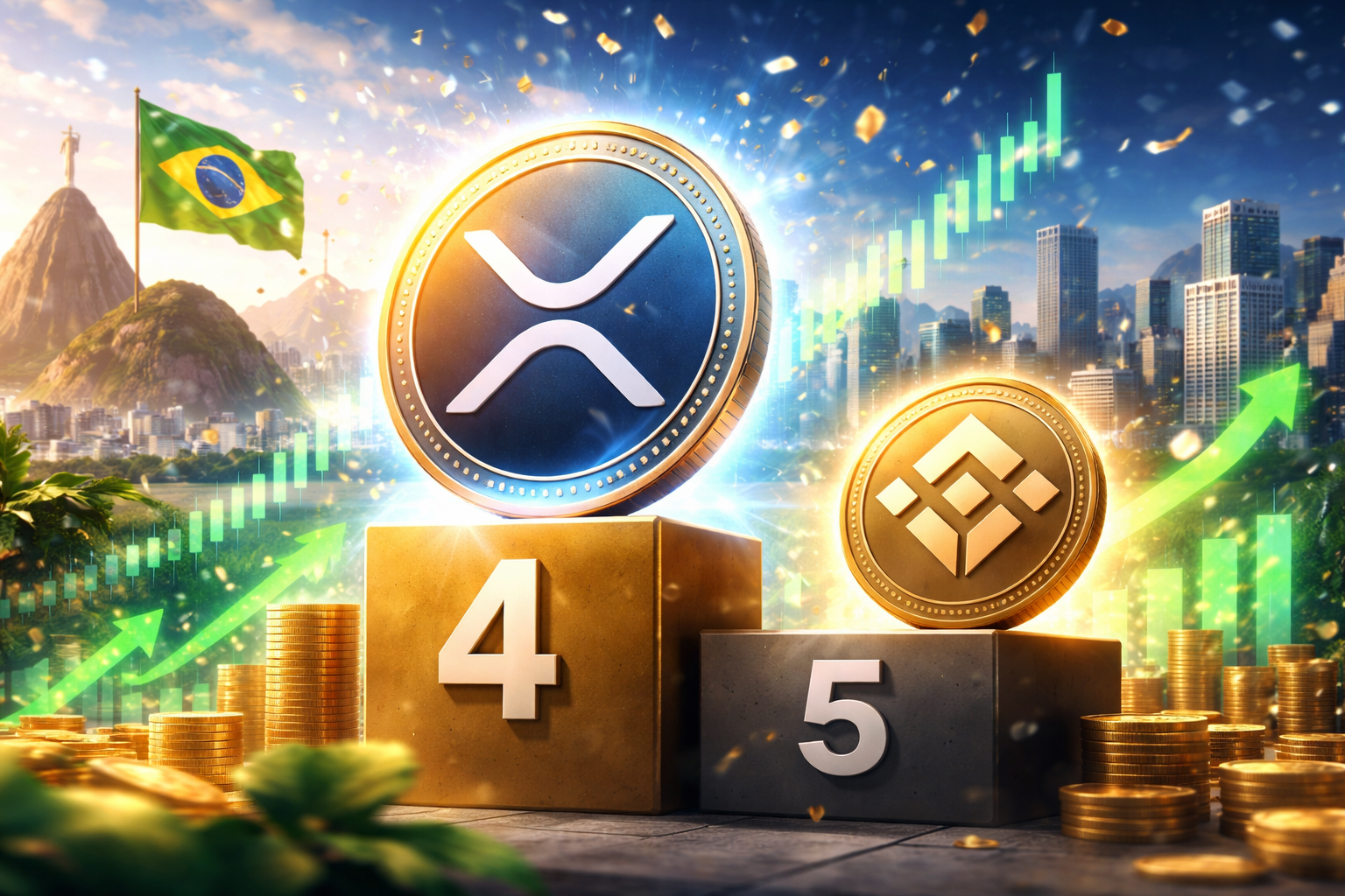 XRP ultrapassa BNB e assume quarta posição entre as maiores criptomoedas