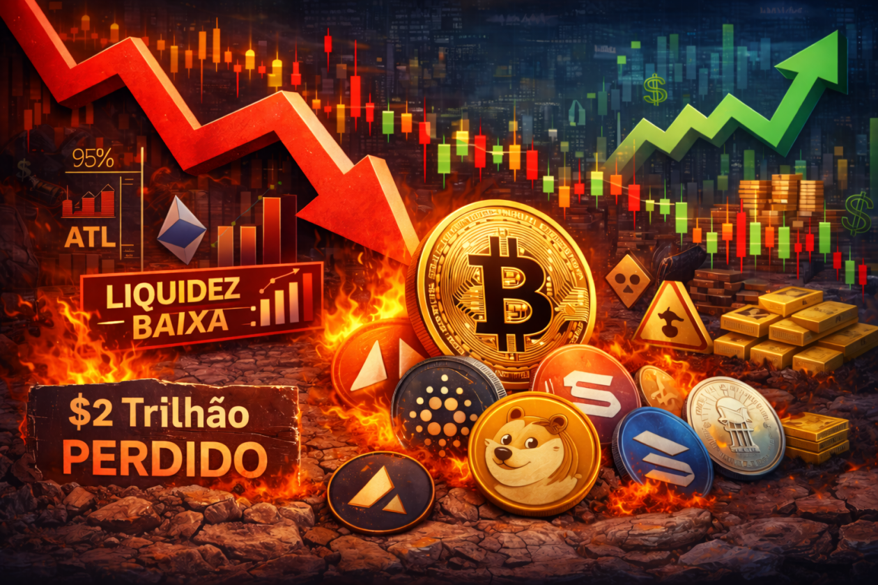 Mais de um terço das altcoins atinge mínimas históricas em queda pior que pós-FTX