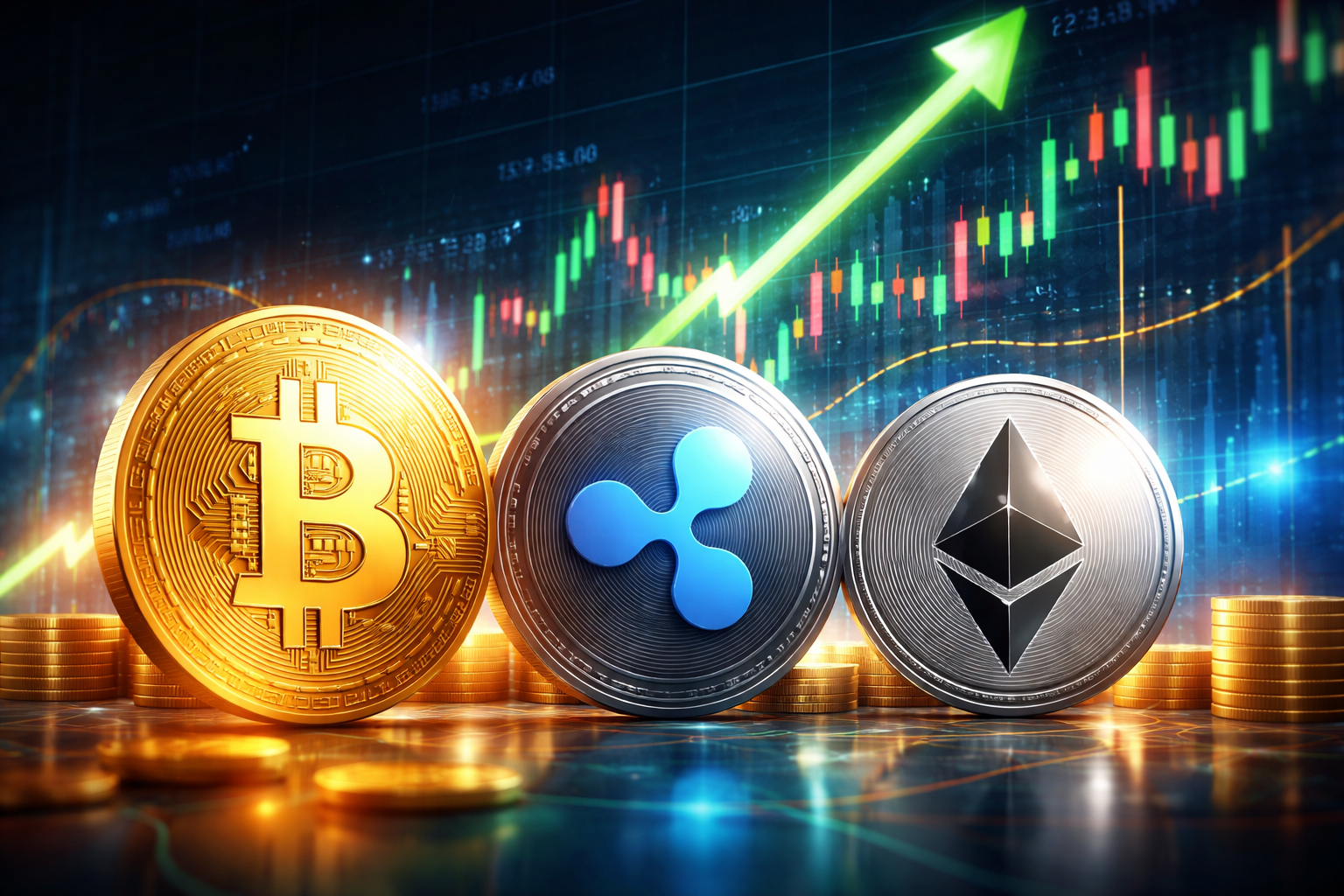 Bitcoin, XRP e Ethereum