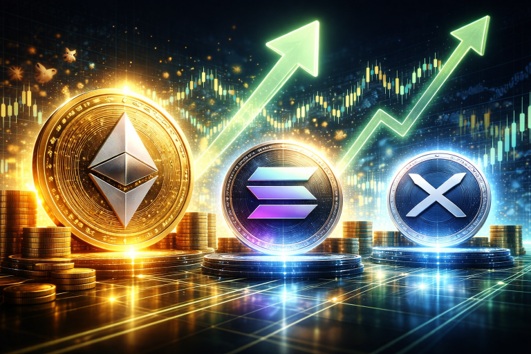 Ethereum, Solana e XRP sobem 8% com alívio nas tensões geopolíticas