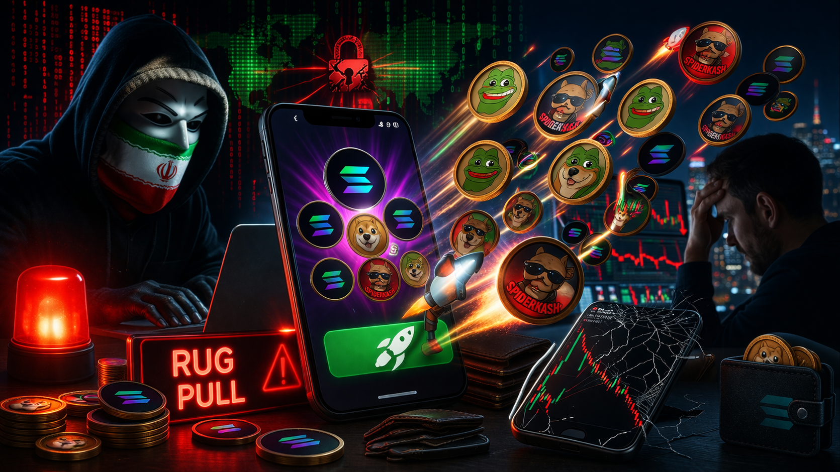 Vazamento ligado à Solana desencadeia onda de golpes com memecoins