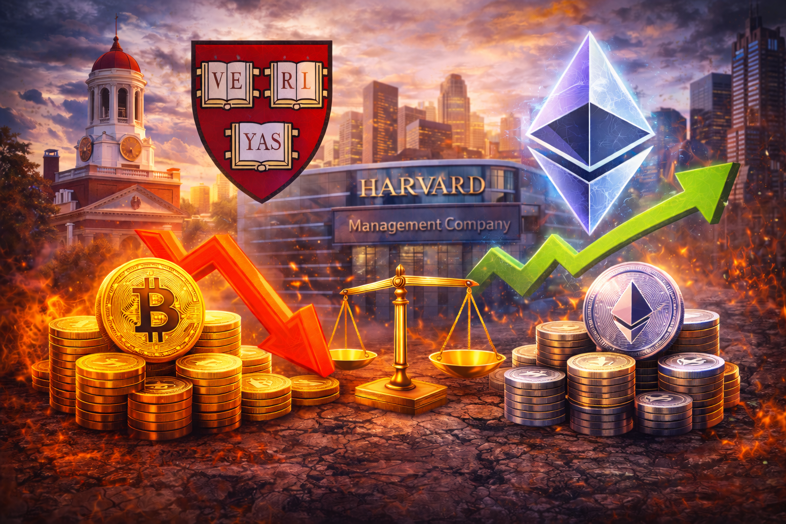 Harvard reduz posição em Bitcoin e aumenta exposição em Ethereum