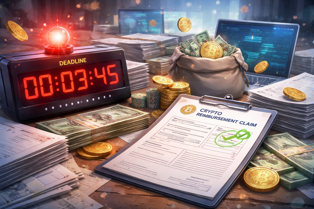 Última Hora: Prazo para Reivindicar Mais de US$ 1 Bi em Reembolsos de Cripto Acaba